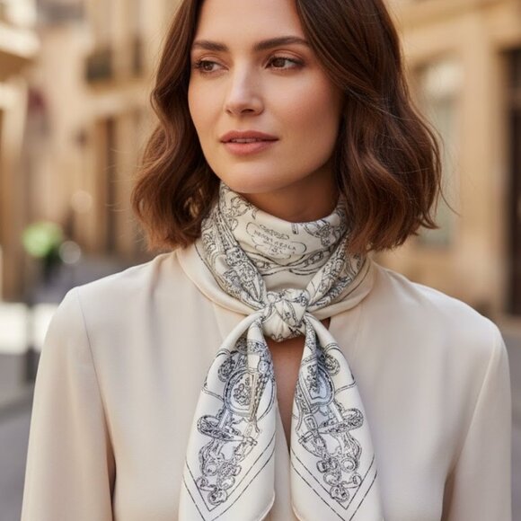 Hermès Brides de Gala Broderie Anglaise Silk Scarf - Picture 2 of 11